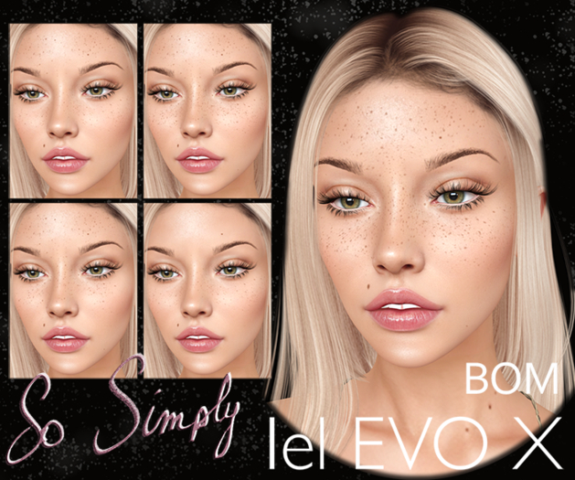 Second Life Marketplace SO SIMPLY FRECKLES MOLES Lel EVO X BOM DEMO 